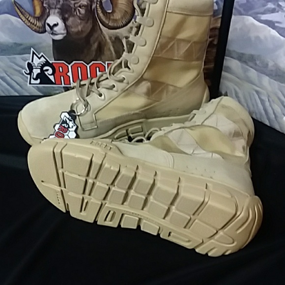 💞Offers Welcome!💞Rocky Boots- MilitaryTraining Men's C4T Desert Tan - Picture 3 of 8